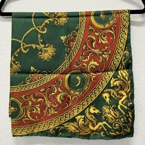 Echo Scarfs‎ Florentia Square Rolled Edge Green Yellow Gold Rd 25" Silk